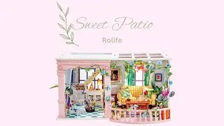 DIY Miniature Dollhouse Kit | Sweet Patio | With LED lights!