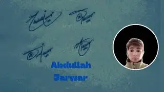 Abdullah Jarwar name signature style with arooj
