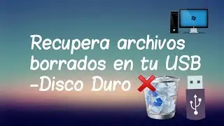 Recupera Archivos Borrados de tu memoria USB/MicrosSD/DiscoDuro