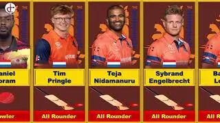 Netherlands Team For T20 World Cup 2024 | Netherlands Players For T20 World Cup 2024 | Data Arrow