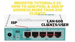 MIKROTIK TUTORIALS 22 HOW TO ADD POOL & ADD IP ADDRESS MORE THAN 200 CLIENTS