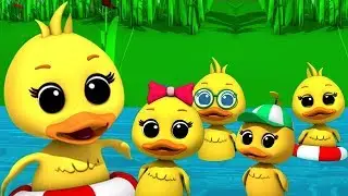 Lima bebek kecil | sajak anak-anak | Puisi untuk anak-anak | Rhymes for Kids | Five Little Ducks