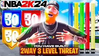 😱NBA 2K24 *RARE* 2Way 3 Level Threat! Comp Lockdown Build 2K24!🔥