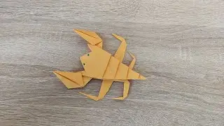 Origami paper scorpion   /   Оригами скорпион из бумаги