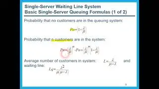 Queuing analysis