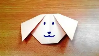 How to make an origami dog face step by step.