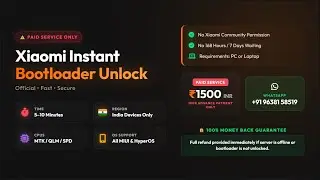 Xiaomi Redmi Poco Bootloader Instant Unlock | HyperOS Instant Bootloader Unlock | GsmRoot