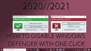 How To Disable Windows Defender Permanently OR Temporally With One Click.|| Windows 10,8,8.1,7.