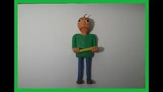 Балди из пластилина из игры Baldi's basics education and learning