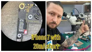 BASIC REPAIRS - iPHONE 7 WITH 20mA SHORT AND NO POWER AFTER WATERDAMAGE