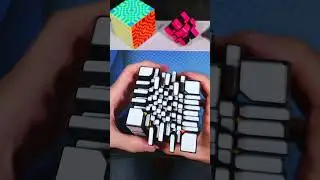 Checkerboard Pattern on 9x9 Mirror Cube #shorts