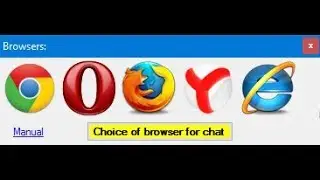 Menu buttons for browser selection for visiting chat Unban chatalternative