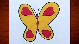 Butterfly drawing || Beautiful butterfly drawing || How to a draw beautiful butterfly