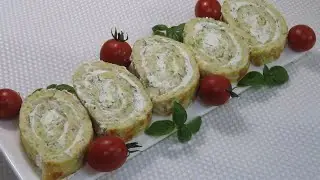 ИДЕАЛЬНЫЙ КАБАЧКОВО-ТВОРОЖНЫЙ РУЛЕТ. ПП ЗАКУСКА.