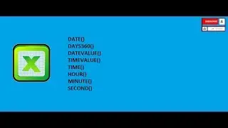 EXCEL LEARNING SERIES : TIME RELATED FUNCTION (HINDI)