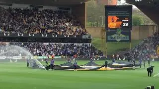 Diego Costa receives applause and chants from both Wolves and Chelsea fans at Molineux.