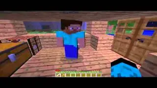 Два друга играют в майнкрафт часть 1