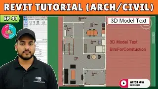 #41 Revit Architecture: 3D Model Text in Revit Architecture | Work Plane in Revit Architecture