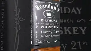 Custom 21st Birthday Embossed Whiskey Label