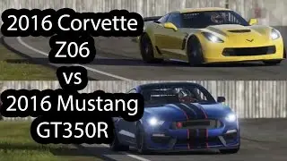 2016 Corvette Z06 vs 2016 Mustang GT350R Top Gear