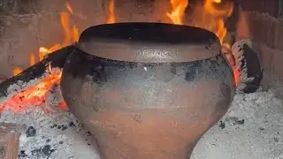 Борщ томленый в печи 5 часов и закуска из костного мозга!