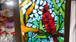 Cardinal mosaics with stained glass