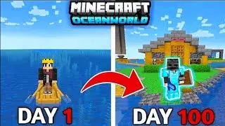I Survived 100 Days in Minecraft OCEAN ONLY World ! (PART 2) (HINDI Gameplay) #minecraft