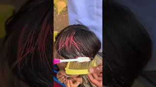 Hair color on the hair of a 2nd grade elementary school child 