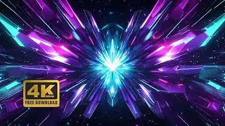 4K Stunning Crystal Shard Explosion Animated Background – Futuristic Sci-Fi Loop for Intros