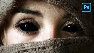 Create Demon BLACK EYES Effect in Photoshop