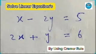 Solve Linear Equation’s By Using Cramer Rule | Question Number 2 Class 9 Maths Kpk Boards