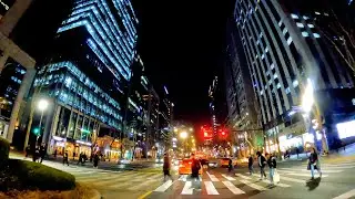 4K Drive : Seoul city Gangnam : Colorful lights