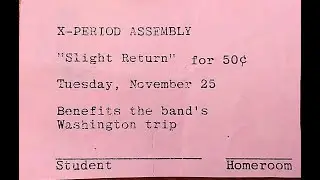 MUSIC:Slight Return-11-25-1986-My High School Band