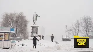 Snowstorm in Odessa 4k