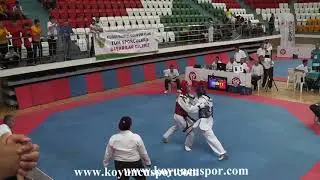 53kg Semifinal - İsmail Mirza Ramazan vs R. Akkoca (2019 Turkish Cadet Taekwondo Championships)