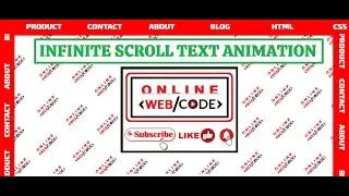 Html Css Infinite Text Scrolling Animation