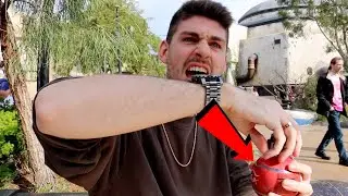 playing with a grenade in public....