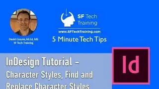 InDesign Tutorial   How to create Character styles and Use Find and Replace Character Styles