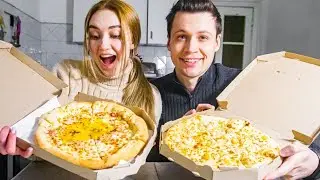ПИЦЦА 🍕 Карбонара и Гавайская 🌴 МУКБАНГ асмр итинг еда @kushat_prosto