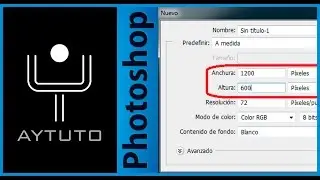 Definir las medidas de una nueva imagen en PHOTOSHOP