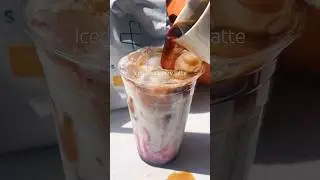 Blueberry 🫐 latte #coffee #blueberry #icedcoffee #fall #iceddrinks #icedlatte #espresso esso