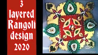 3 Layered Latest and Instant Beads Designer Acrylic Rangoli 2021 For Diwali and wall Decoration.