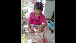 Детский мастер класс по живописи.