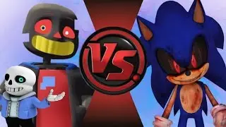 ERROR!SANS vs SONIC.EXE! (Undertale vs Creepypasta) Cartoon Fight Club Episode 106