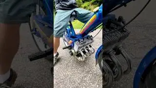 BONKERS! 4 Cylinder Moped! MBK 51 Scooter