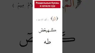 Separate letters at the beginning of the suras of the Quran