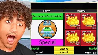 Trading PERMANENT FRUIT NOTIFIER For 50 Hours.. (Blox Fruits)