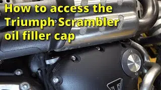 How to refill Triumph Scrambler engine oil without removing the exhaust