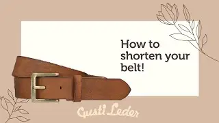 DIY: How to shorten your belt, without ruining it!