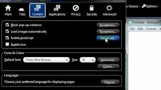 FireFox Options Configuration